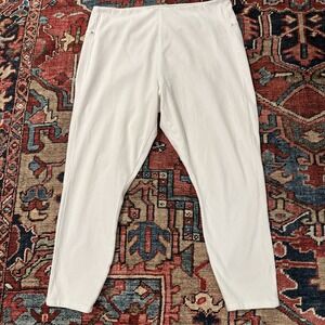LYSSE Women's White Cropped Tapered Pull On Pants Plus Sz 1 X‎ Stretch Waist